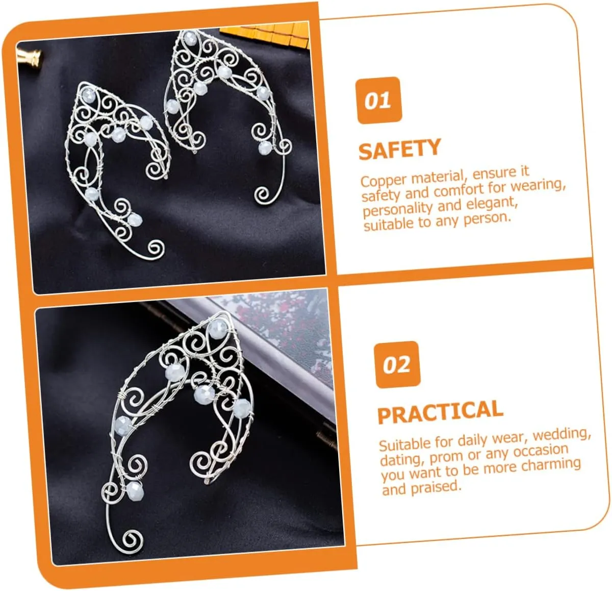 1 Pair Fairy Jewelry Ear Cuff Fairy Earrings Earring and Wraps for Ears Earring for Women Earrings