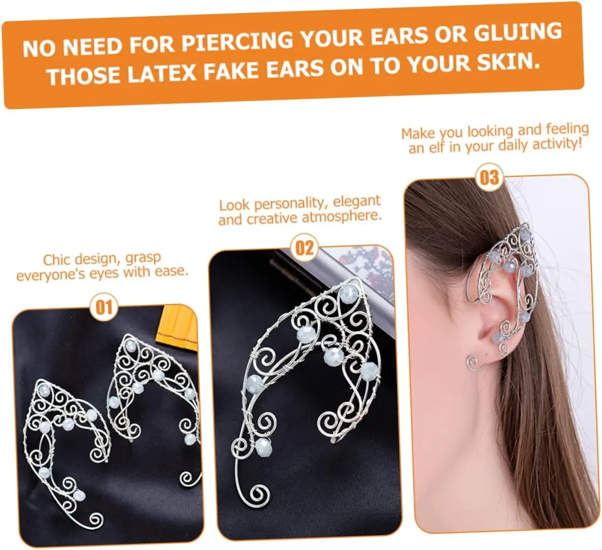 1 Pair Fairy Jewelry Ear Cuff Fairy Earrings Earring and Wraps for Ears Earring for Women Earrings