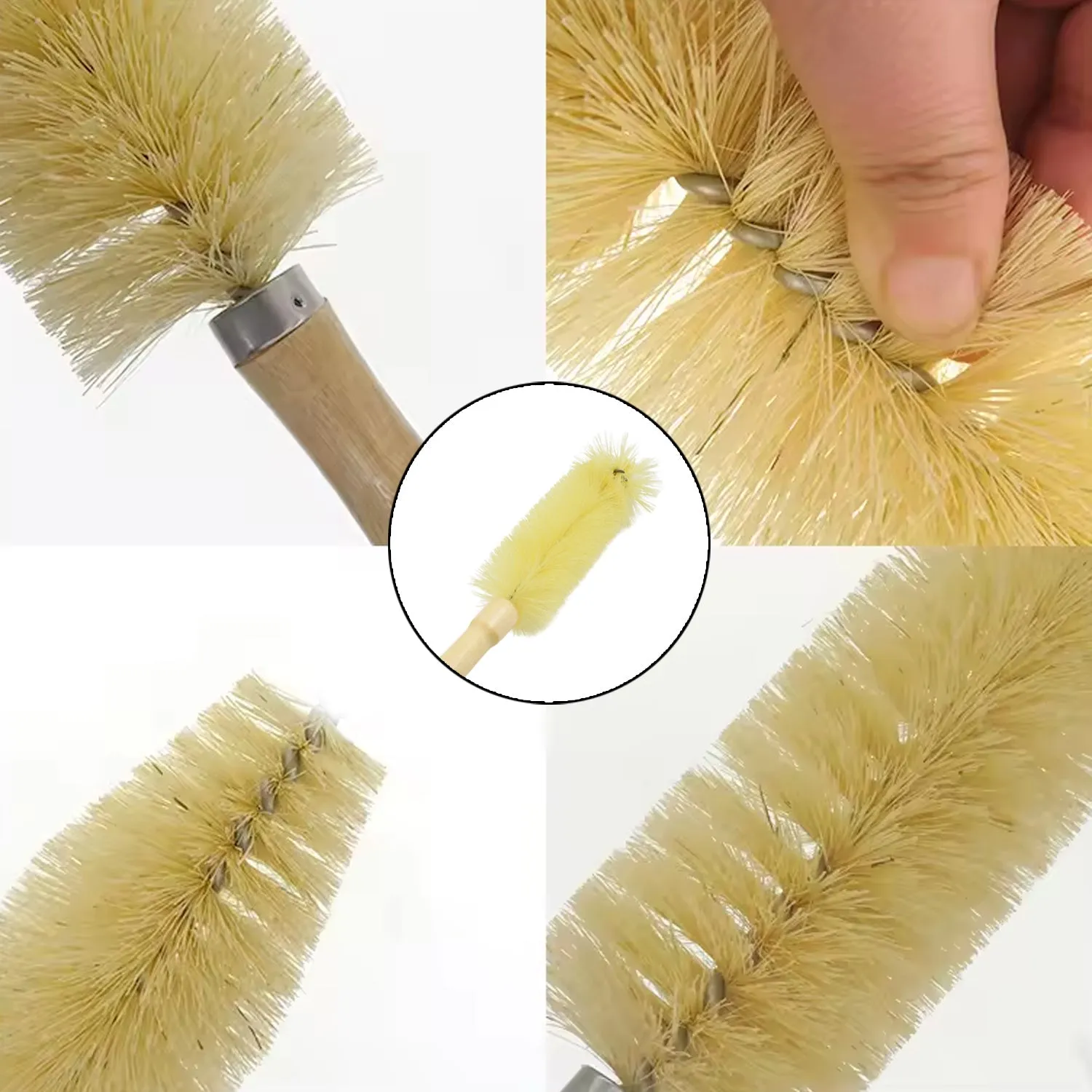 13 inch Bottle Brush, Bristle Brush with Wood Handle, Washing Brush with Wooden Handle, Kitchen Cleaning Tool, Brushes for Dish, Tumbler, Teapot, Cup, Pan