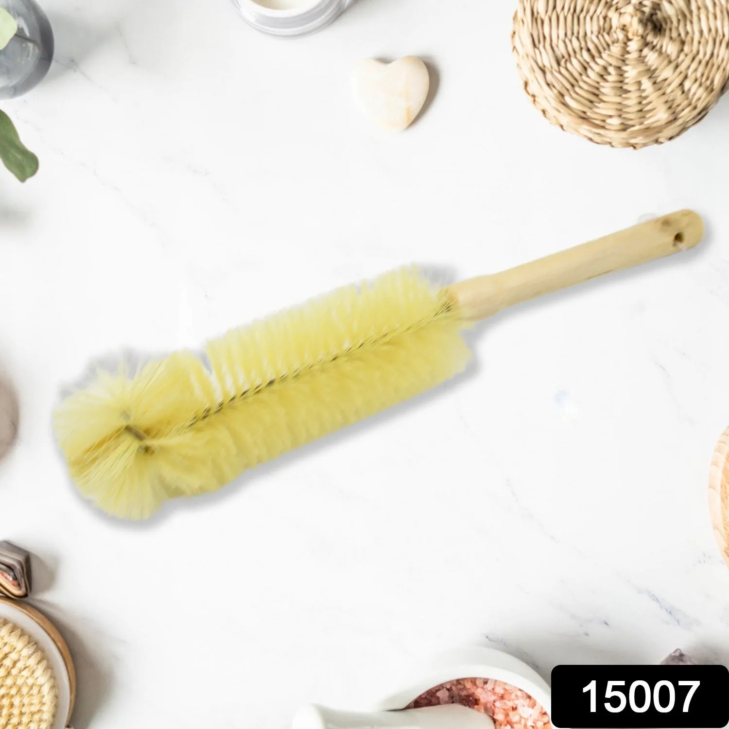 13 inch Bottle Brush, Bristle Brush with Wood Handle, Washing Brush with Wooden Handle, Kitchen Cleaning Tool, Brushes for Dish, Tumbler, Teapot, Cup, Pan