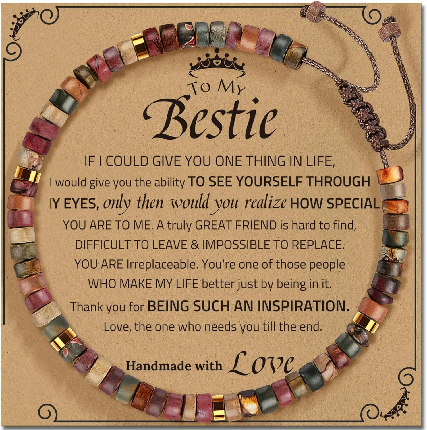 16th 21st 30th 40th 50th 60th 70th 80th Birthday Gifts for Women, Funny Natural Stone Bracelet Birthday Gifts for Her Mom Grandma Daughter Sister Friend