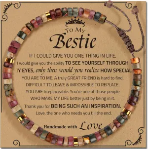 16th 21st 30th 40th 50th 60th 70th 80th Birthday Gifts for Women, Funny Natural Stone Bracelet Birthday Gifts for Her Mom Grandma Daughter Sister Friend