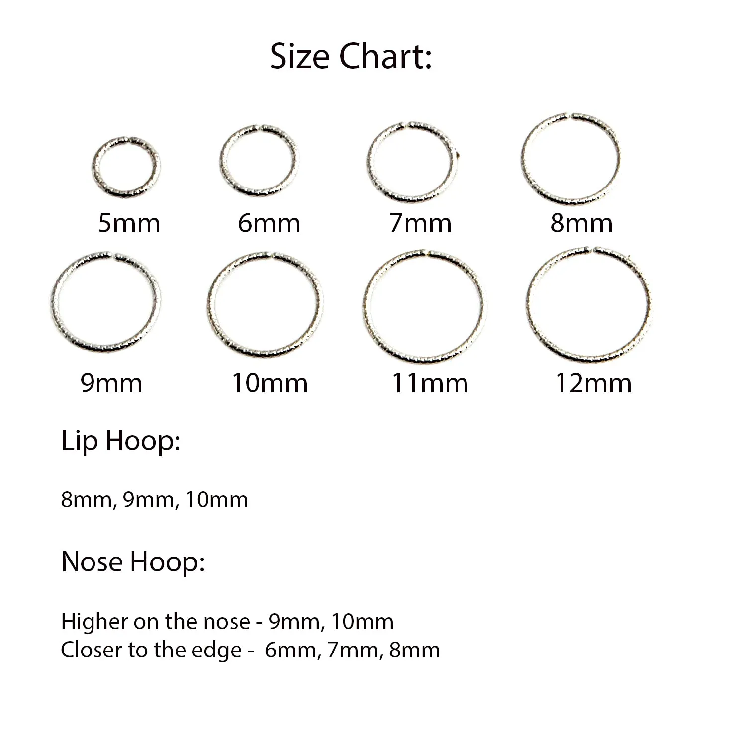 2 Pairs Set Nose Cartilage Nose Rings Small Hoops Earrings Set for Women Tragus Septum Helix Thin Multiple Piercing (8mm/ 22 gauge/ 2 pairs, Argentium Silver 935)