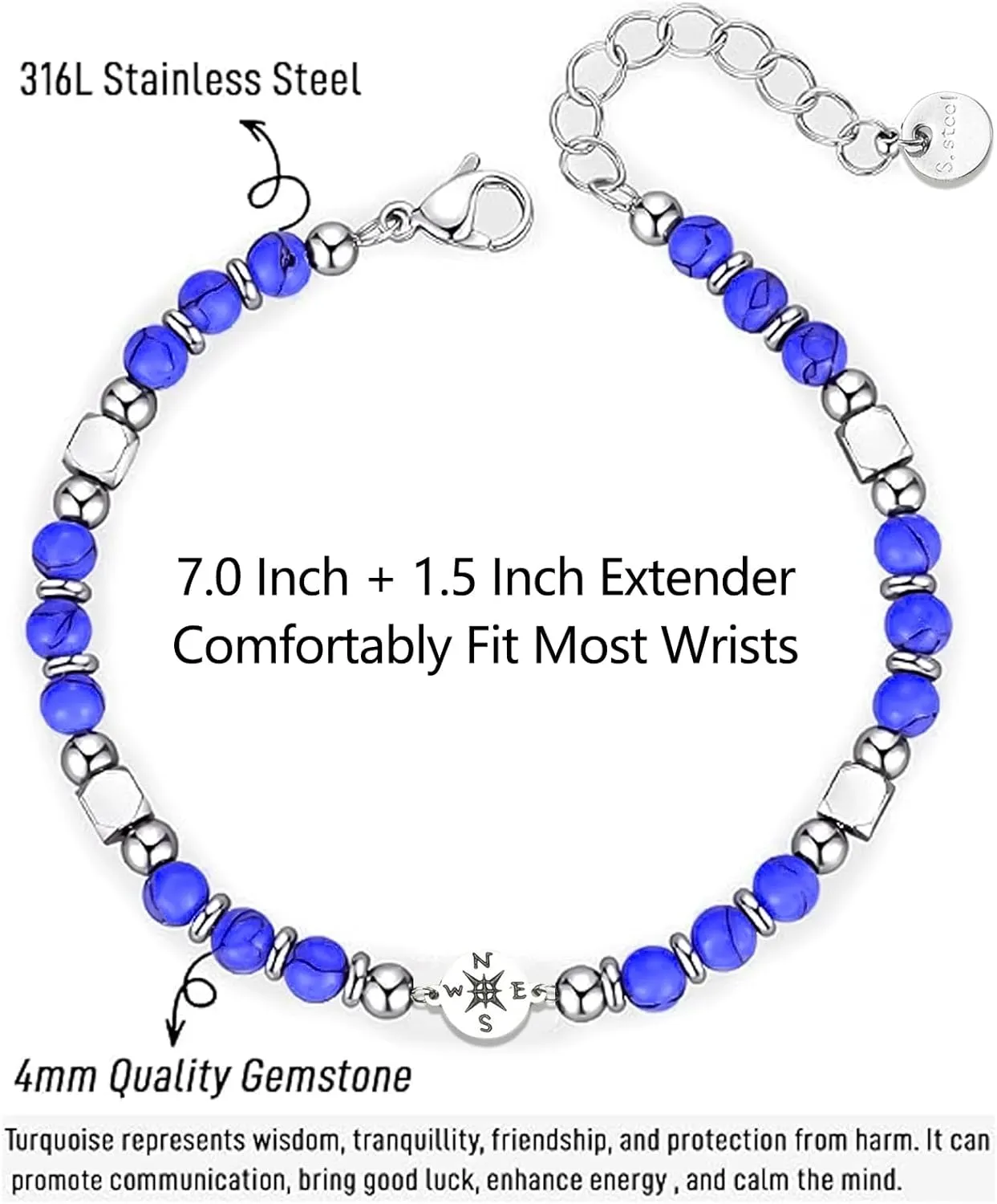 2025 Graduation Gifts for Her,Graduation Bracelets Inspirational Compass Bracelet Class of 2025 Graduate Gifts Middle School High School College Bachelor Masters Women Daughter Friends