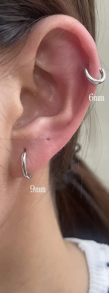 20g Tiny Small Hoop Cartilage Minimalist Earrings for Women Sensitive Ears 925 Sterling Silver 14K Gold Plated Sleeper Tragus Hinged Huggie Hoops Hypoallergenic Upper Ear Piercing Jewelry Gifts