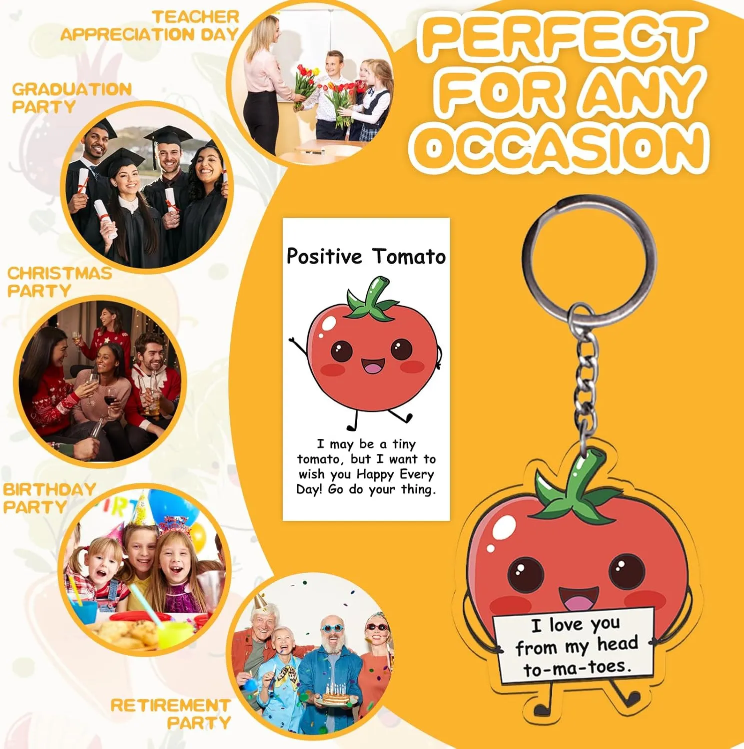24 Sets Emotional Support Keychain Positive Gifts with Card Funny Inspirational Keychains Employee Appreciation Gifts