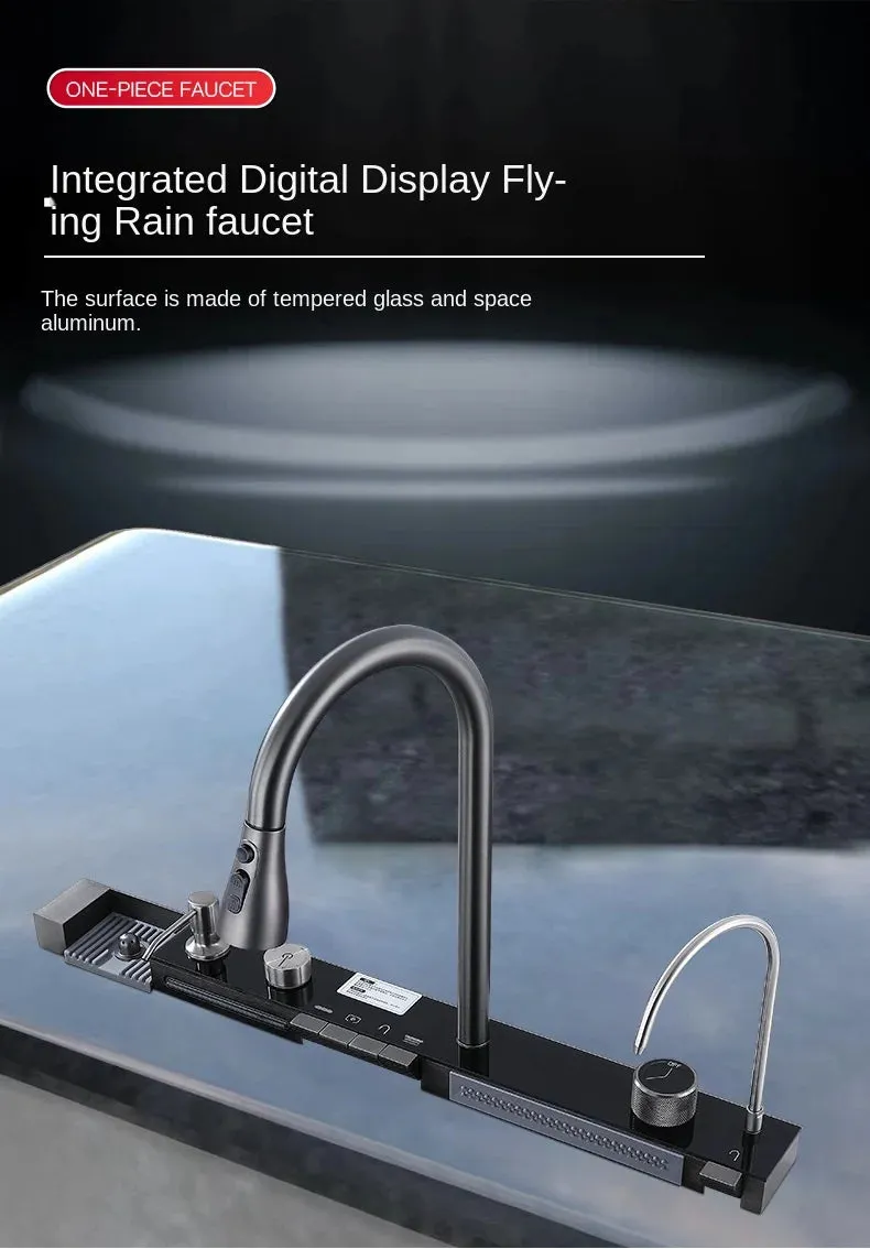 304 Stainless Steel Double Waterfall Kitchen Sink Set