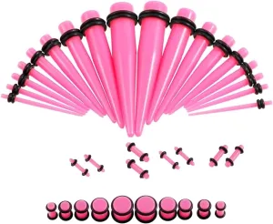 36PCS Ear Stretching Kit 14G-00G  Acrylic Plugs, Gauges, Tapers, Silicone Tunnels  Lightweight Expanders for Men & Women  Complete Set for Safe and Comfortable Ear Stretching, Multiple Sizes