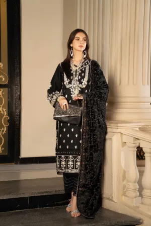 3PC VELVET SHAWL COLLECTOIN BY AABPARA ABV4