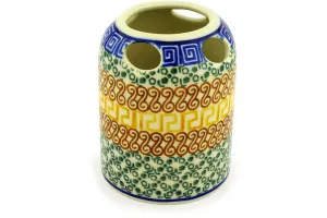 4" Toothbrush Holder - Grecian Sea