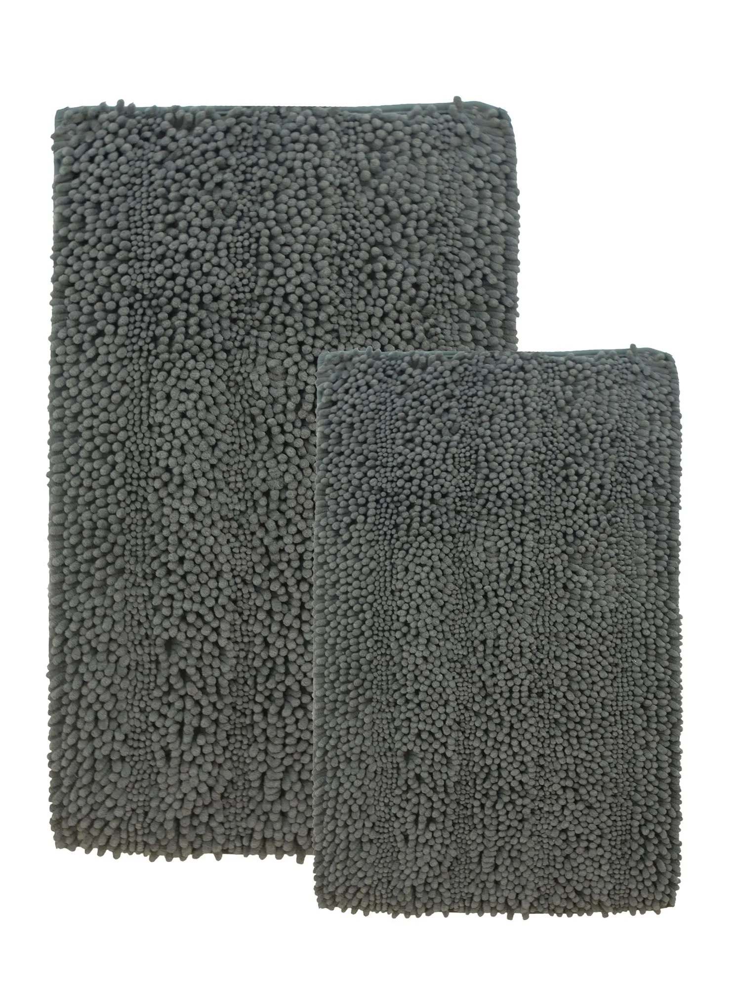568-742, 2 PC Capri Grey Chenille Rug Set
