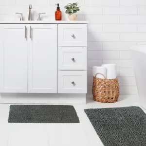 568-742, 2 PC Capri Grey Chenille Rug Set