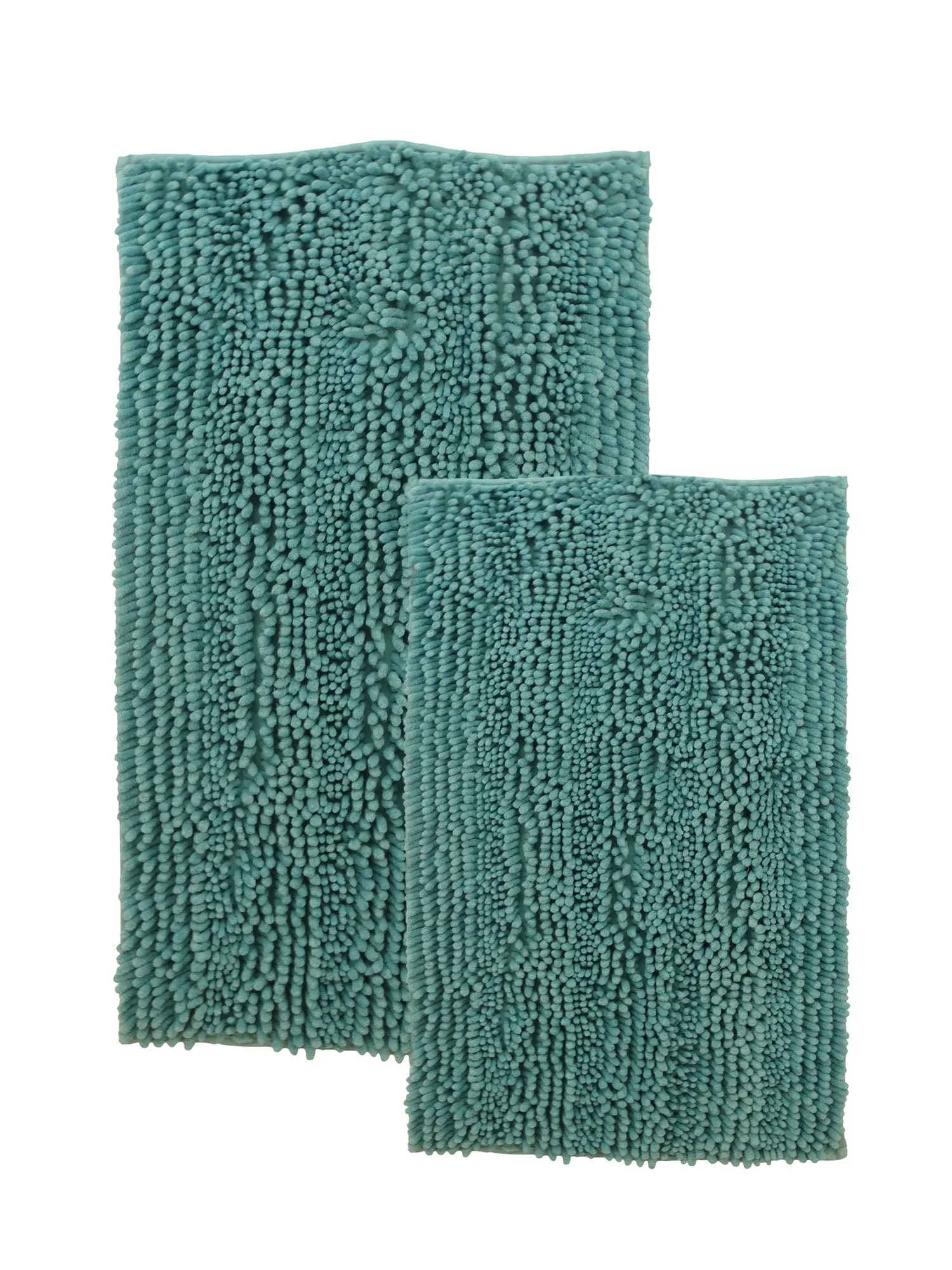 568-7742, 2 PC Capri Aqua Chenille Rug Set