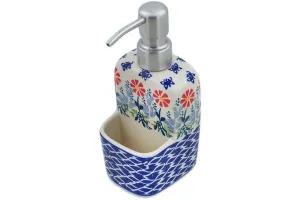 7" Soap dispenser with holder - Last Summer Flowers