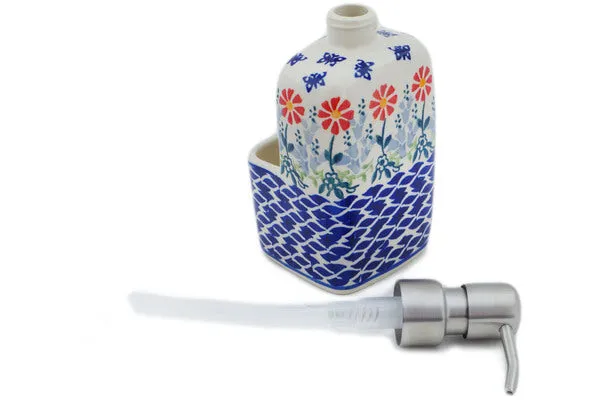 7" Soap dispenser with holder - Last Summer Flowers