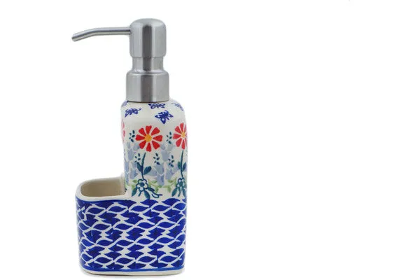 7" Soap dispenser with holder - Last Summer Flowers