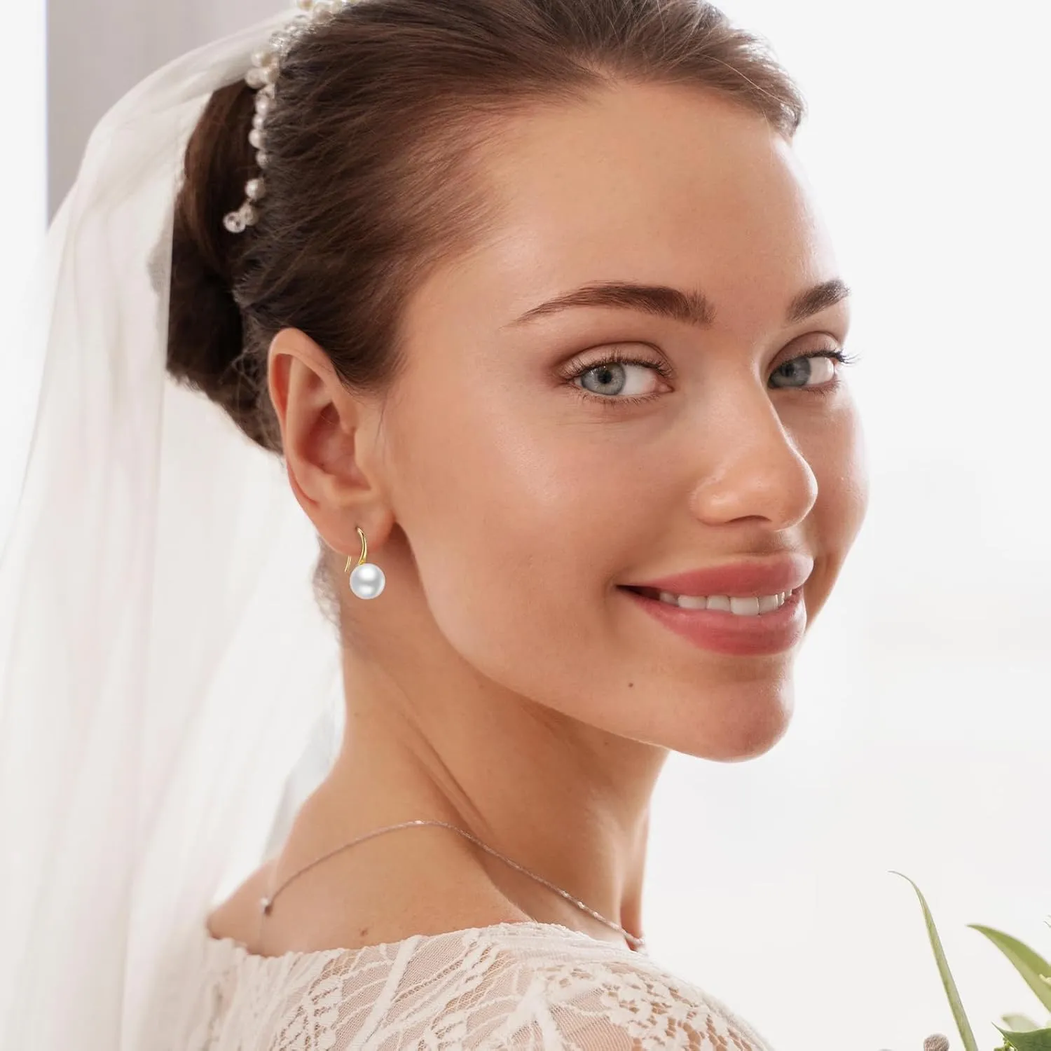 925 Sterling Silver Freshwater Cultured Handpicked AAA  Quality Pearl Drop Earring for Women