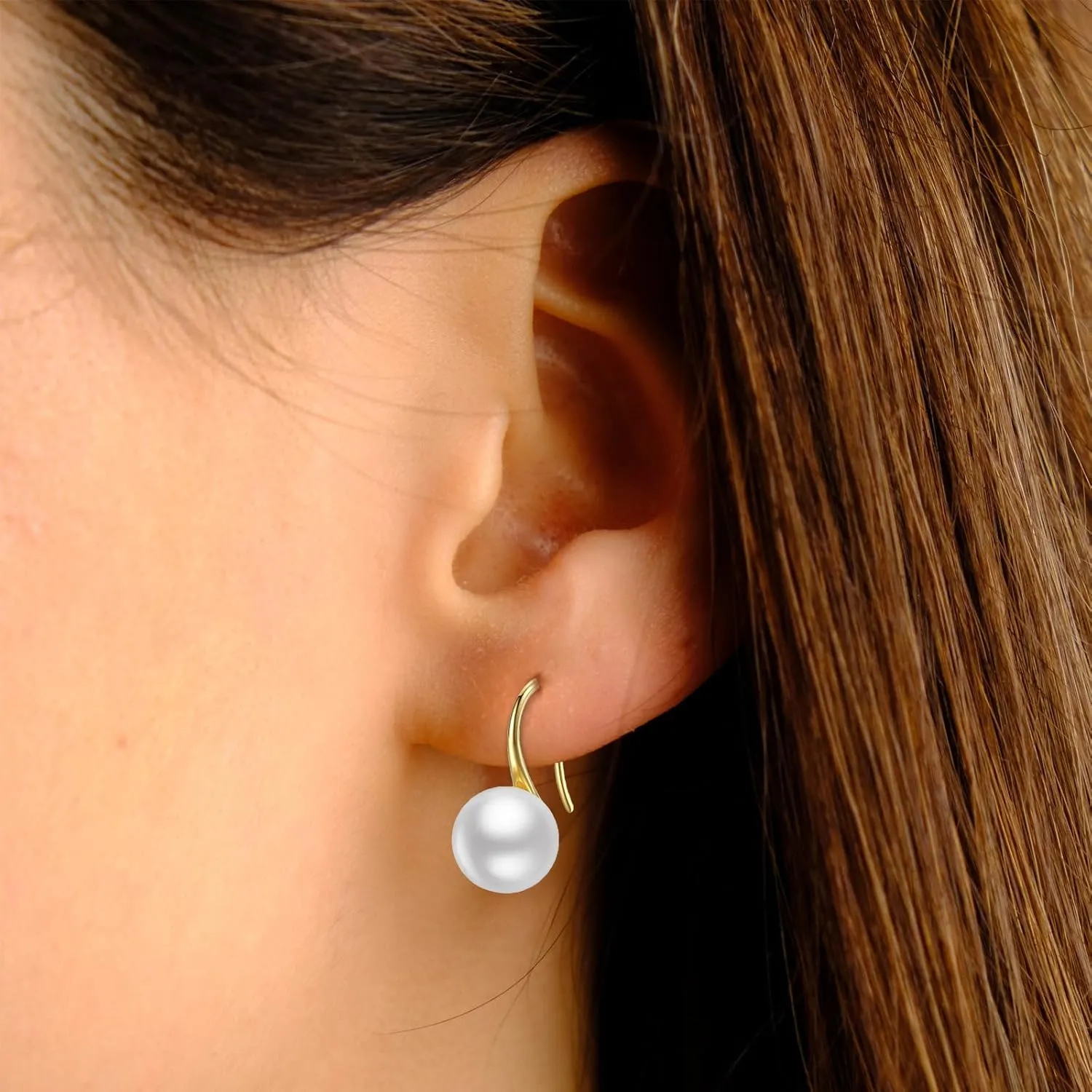 925 Sterling Silver Freshwater Cultured Handpicked AAA  Quality Pearl Drop Earring for Women