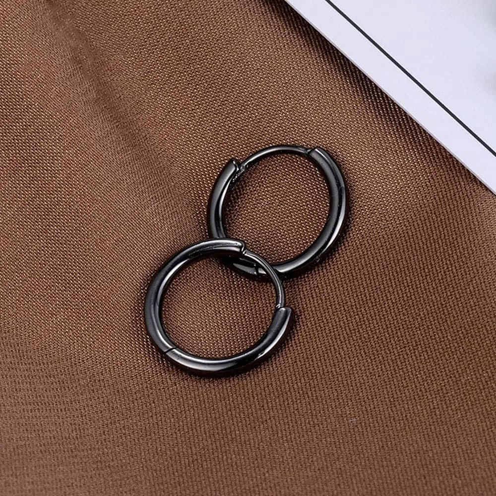 925 Sterling Silver Hoop Earrings 6mm/8mm/10mm Small Hoop Cartilage Earrings Hypoallergenic Huggie Hoop Earring for Women and Men