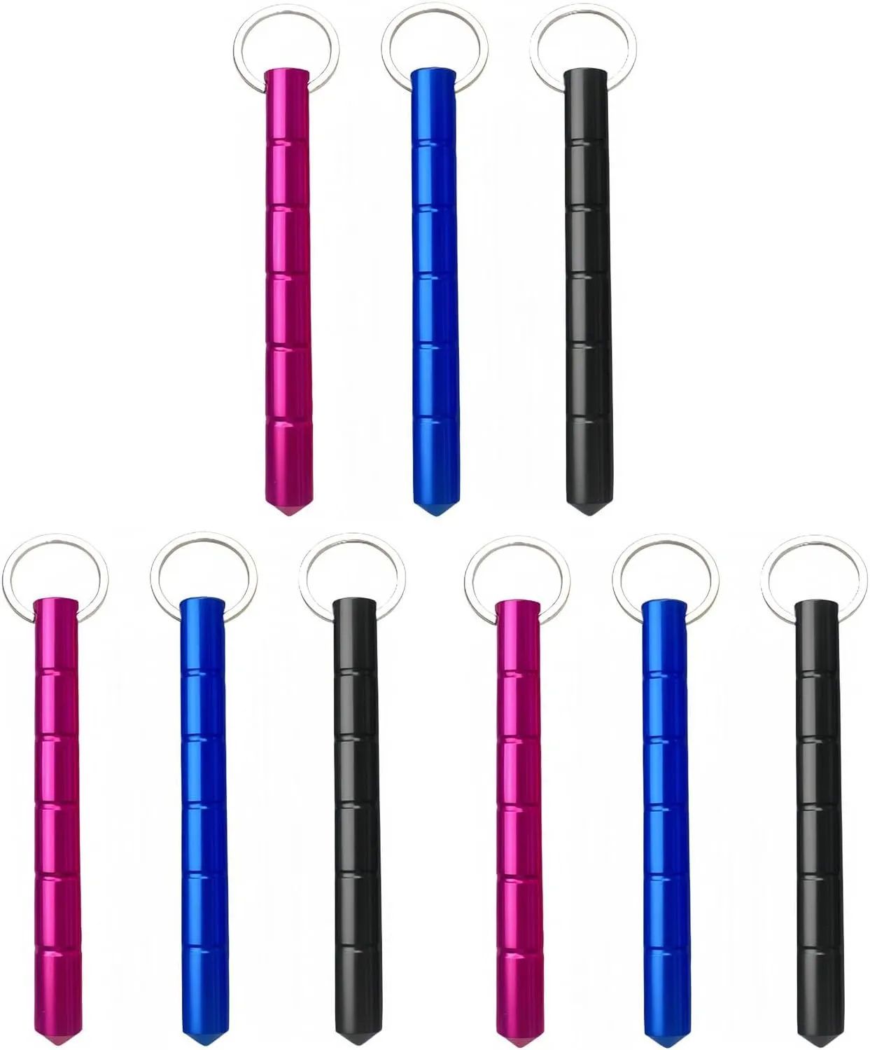 9Pcs Self Defense Keychain,Safety Keychain Set for Women,self-defense keychain for Women Ladies Girls,Portable Metal of Keychain