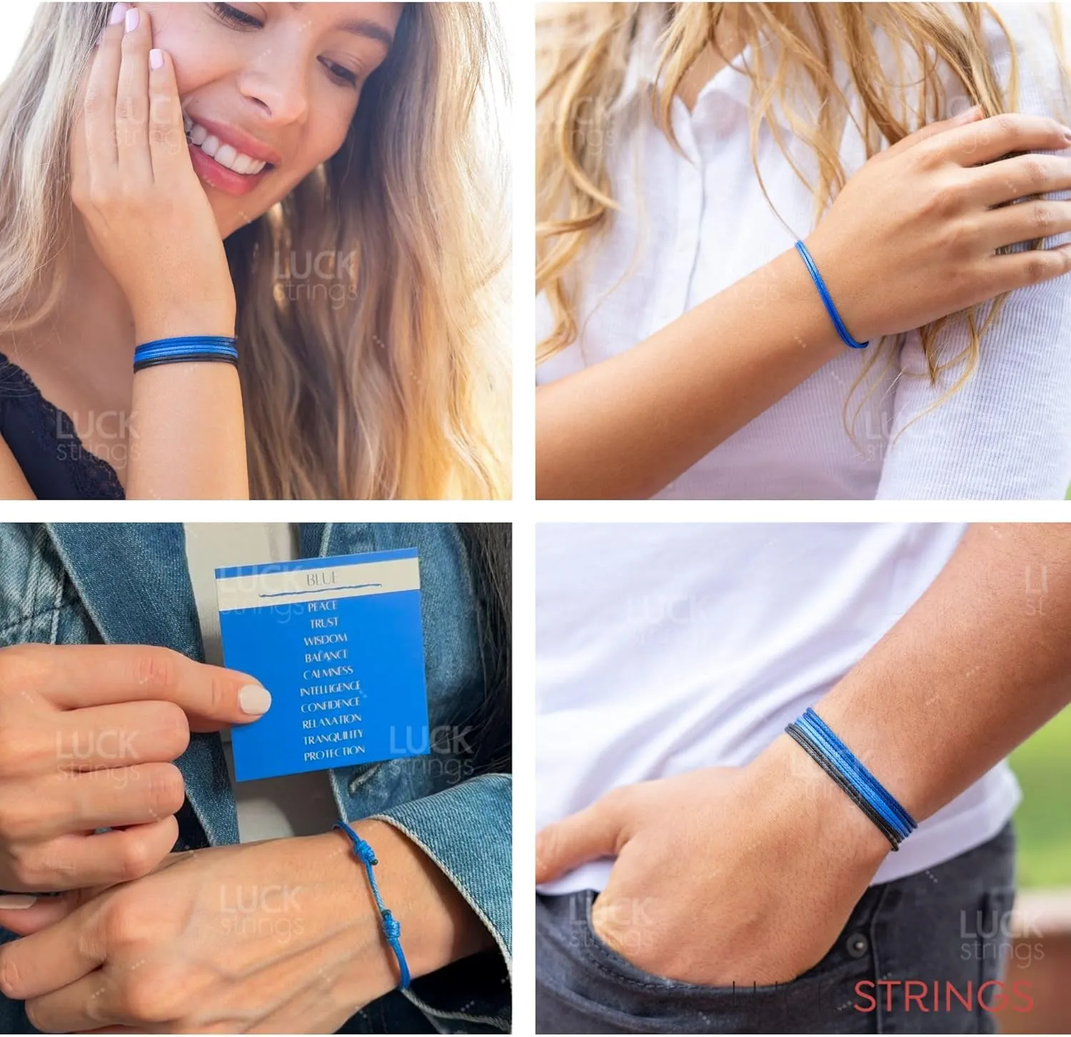 Adjustable Wax Nylon Cord Bracelet for Men Women Adult - Vegan Leather String | Unisex Waterproof Nautical & Surfer Style Friendship Gift, Minimalist