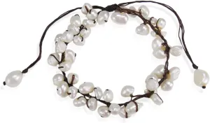 AeraVida Summer Breeze White Freshwater Pearl Beaded Anklet | Handmade Pull-Style Pearl Anklet for Women | Handmade Anklet |