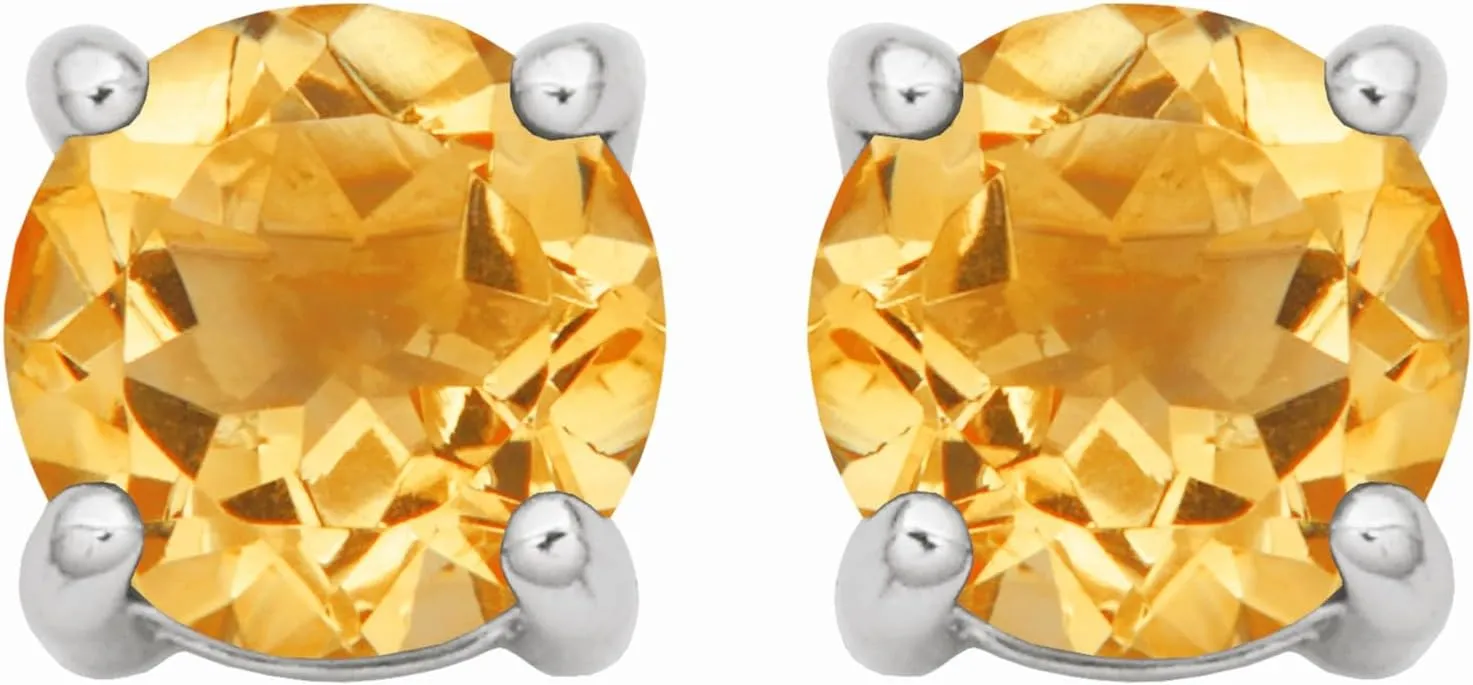 Amazon Essentials Sterling Silver Round Birthstone Stud Earrings (previously Amazon Collection)
