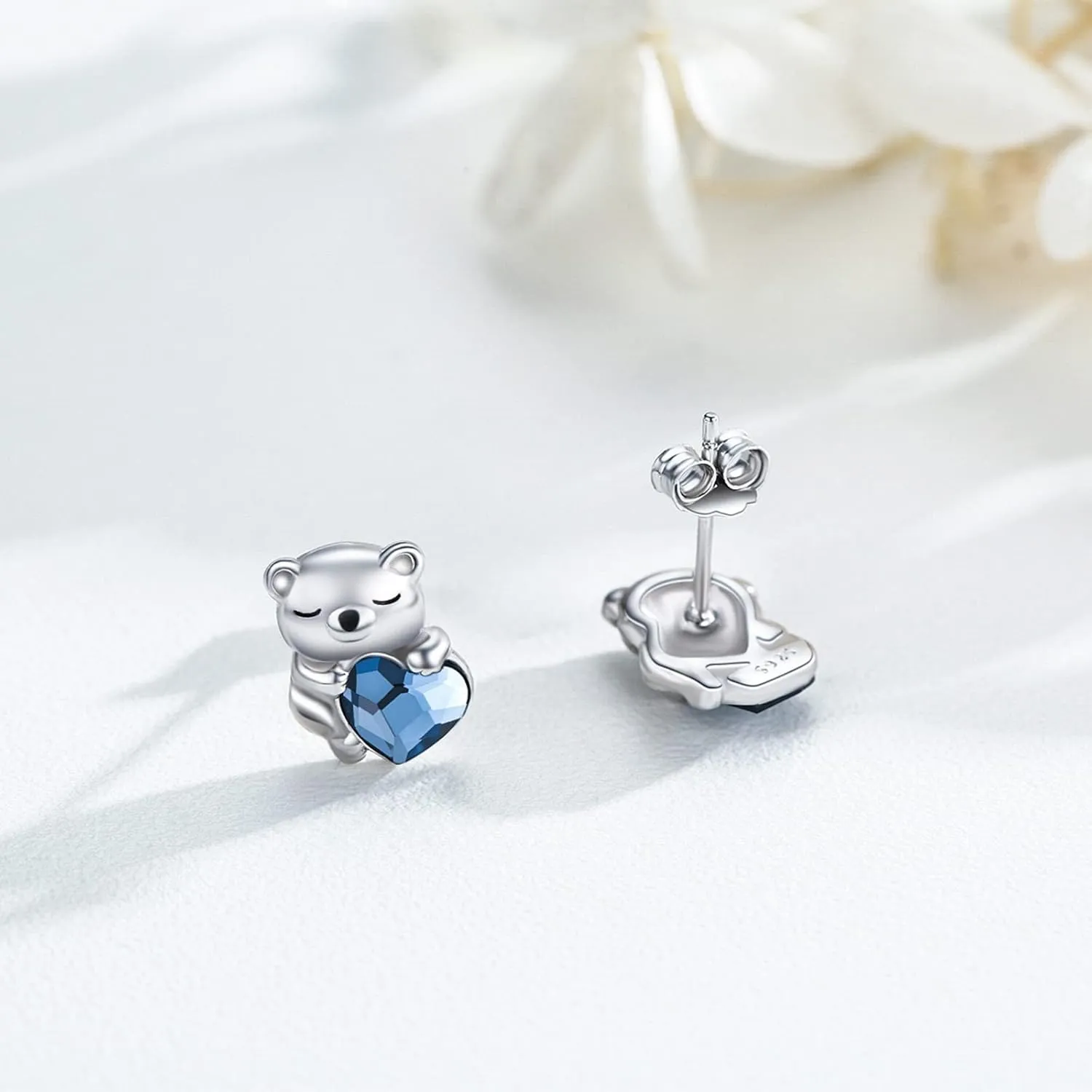 Animal Earrings Sterling Silver Snake/Swan/Octopus/Rabbit/Whale/Dragonfly/Goat/Fox/Antler Deer Studs Earrings Jewelry Gifts for Women Hypoallergenic Mother's Day