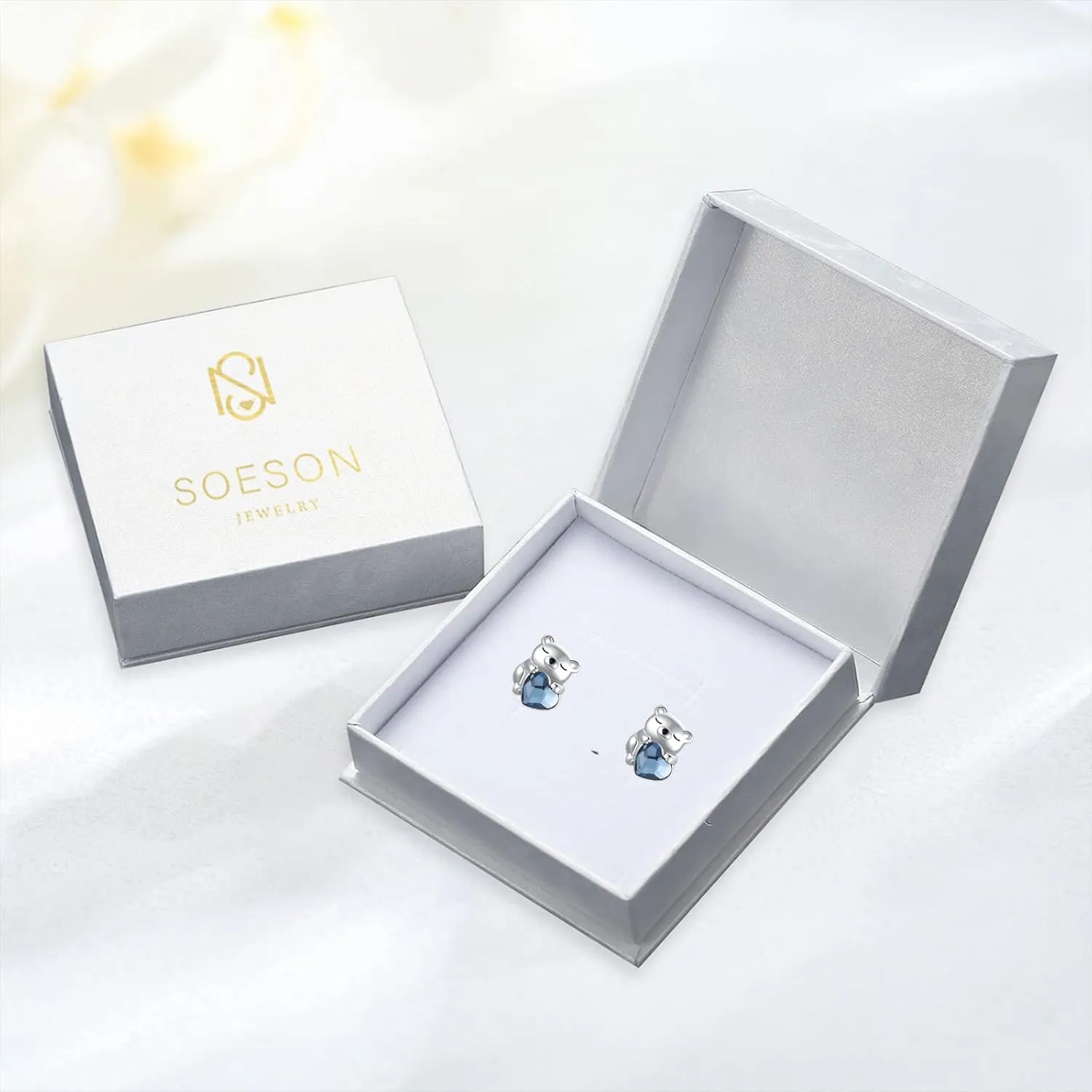 Animal Earrings Sterling Silver Snake/Swan/Octopus/Rabbit/Whale/Dragonfly/Goat/Fox/Antler Deer Studs Earrings Jewelry Gifts for Women Hypoallergenic Mother's Day