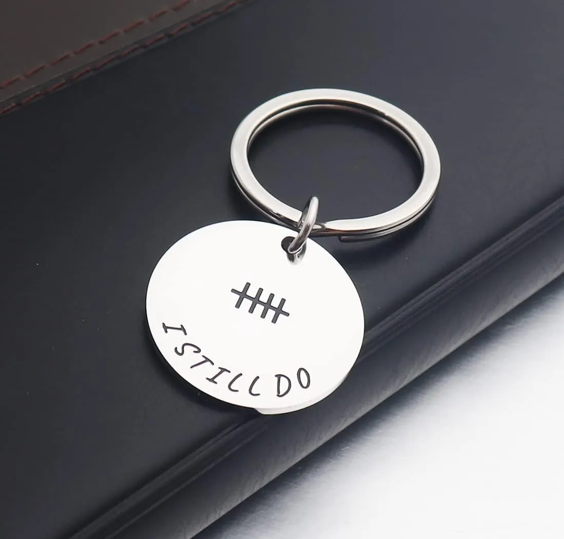 Anniversery Gift Tally Mark Keychain I Still Do Keyring Wedding Anniversery Gift for Husband Wife Couples Keychain