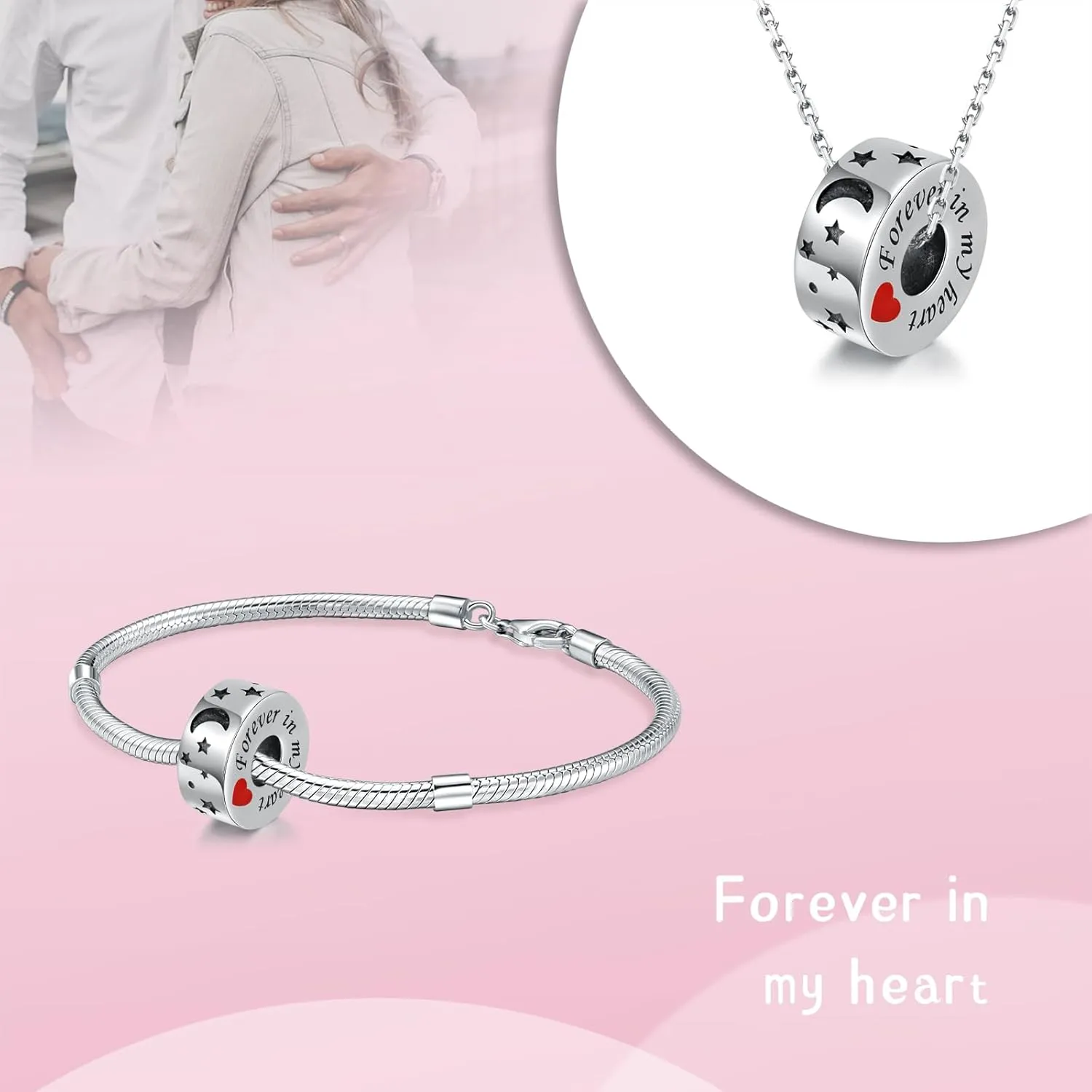 APOTIE Sterling Silver Cremation Urn Bead Charm for Bracelet Holds Ashes Keepsake Pendant Memorial Jewelry Gifts for Women Loss Loved One