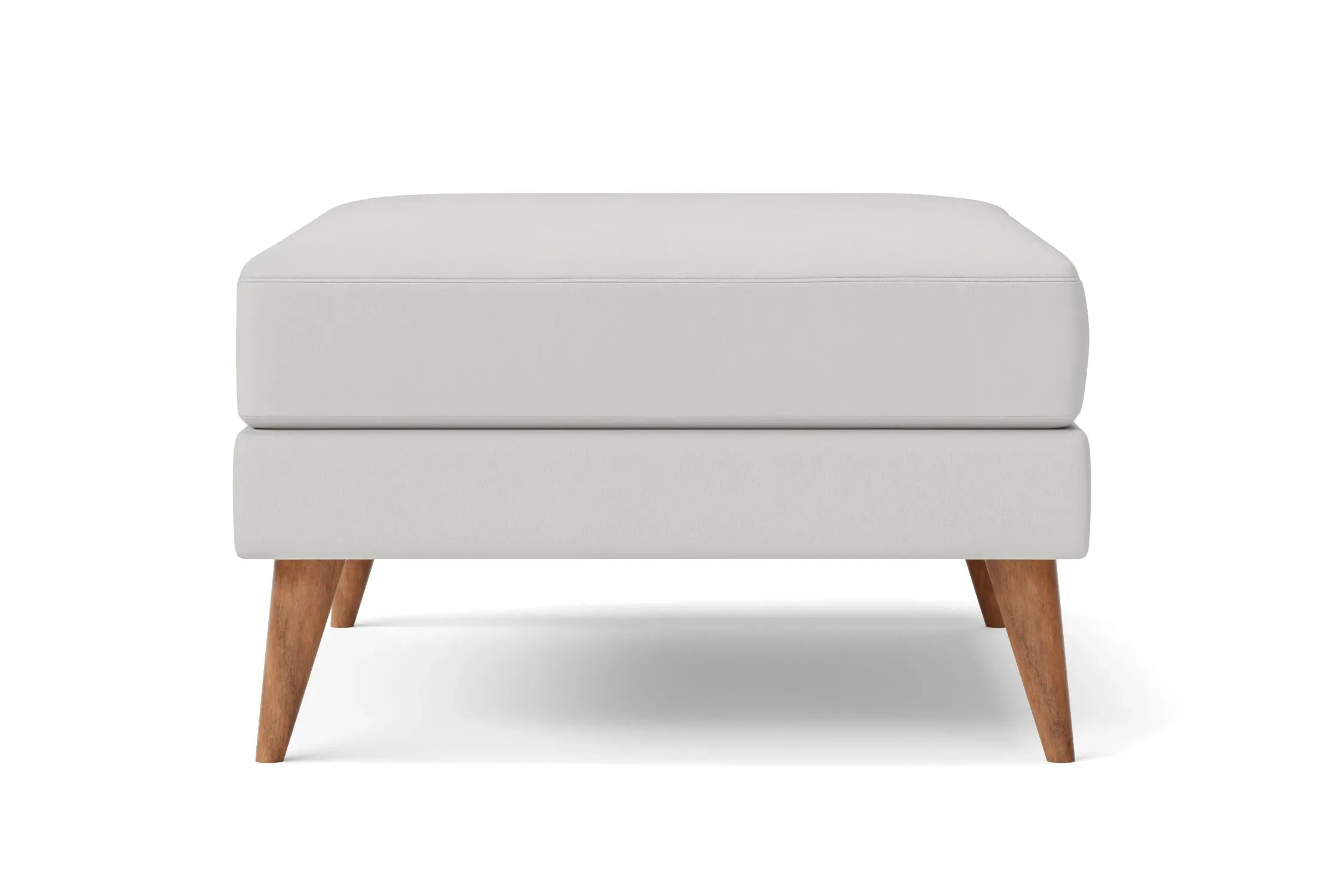 Aquila Ottoman White Leather