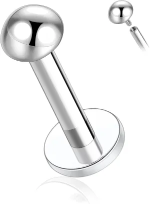 AROWRO G23 Titanium Labret Studs 16g Labret Jewelry Lip Piercing Jewelry Internally Threaded Monroe Jewelry Tragus Earrings 16g Helix Stud Cartilage Piercing