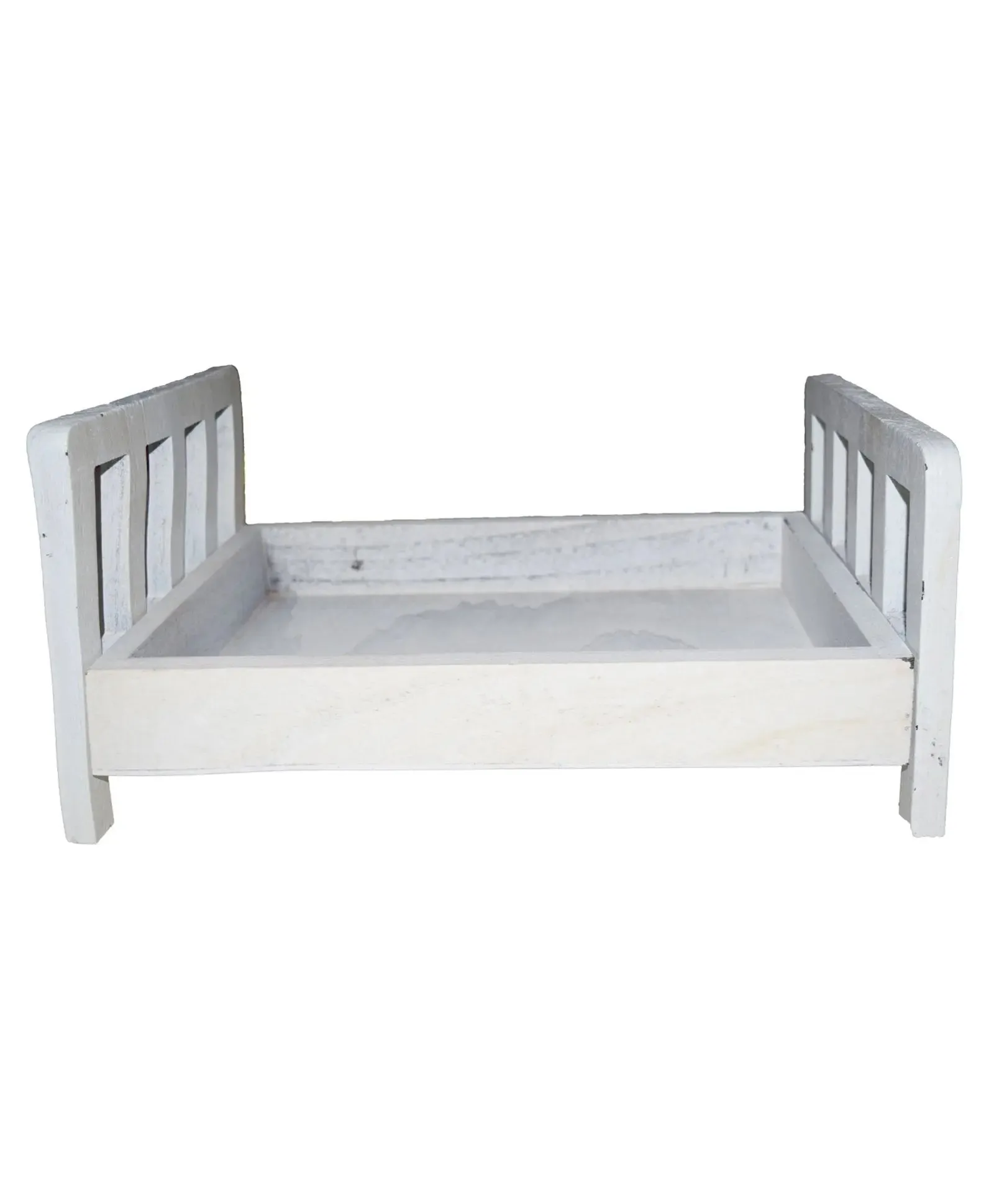 Babymoon Rustic Bed Wooden Properties Photoshoot Prop-White