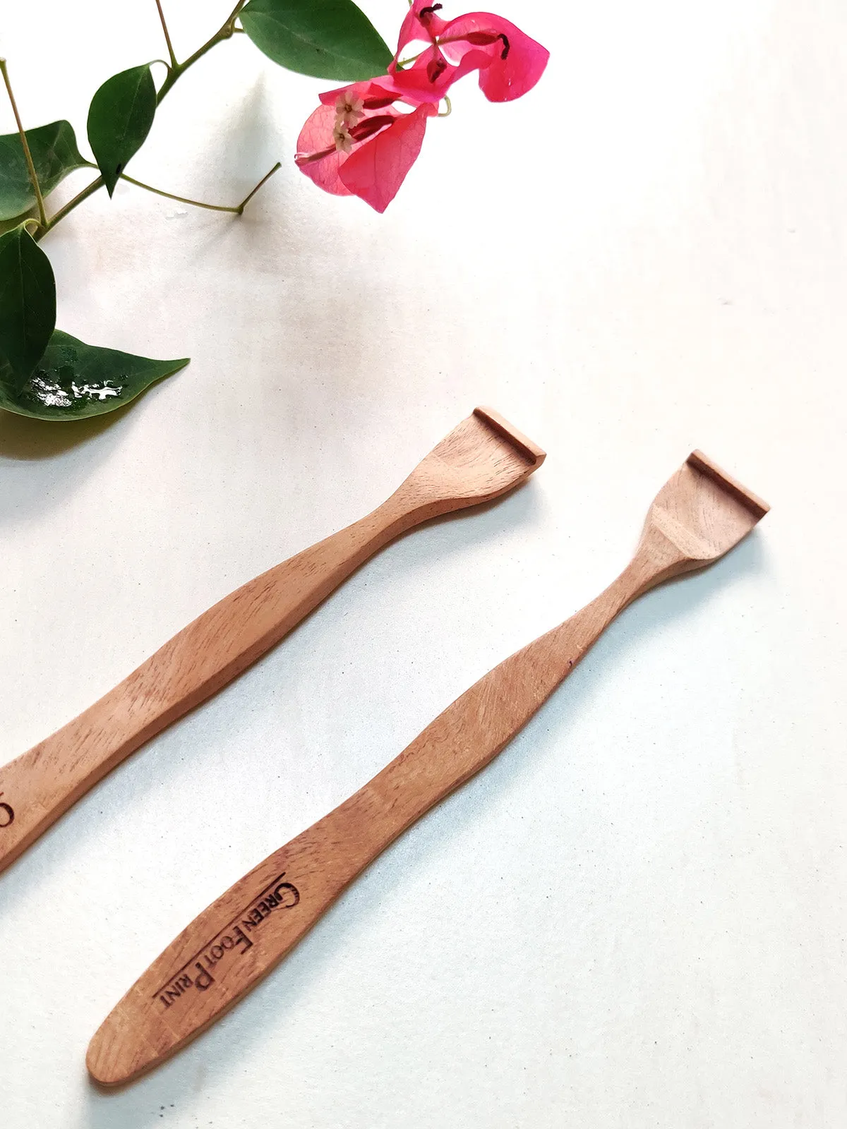 Bamboo Toothbrush & Bamboo Tongue Cleaner Combo-Pack of 2
