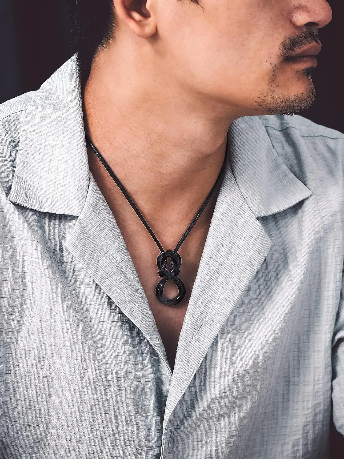 Bandmax Mens Viking Pendant Necklace Stainless Steel Thor Hammer Charm Viking Runes Charm Norse Amulet Jewelry Gift for Men Husband Father Son