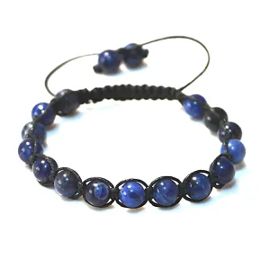 Beaded Bracelet Handmade Jewelry Natural Blue Sodalite Shambhala Bracelet for Men Nautical Bracelet Macrame Bracelet Gift for Him