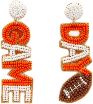 Beaded Game DayPost Earrings Handmade Game Day Earrings College Sport