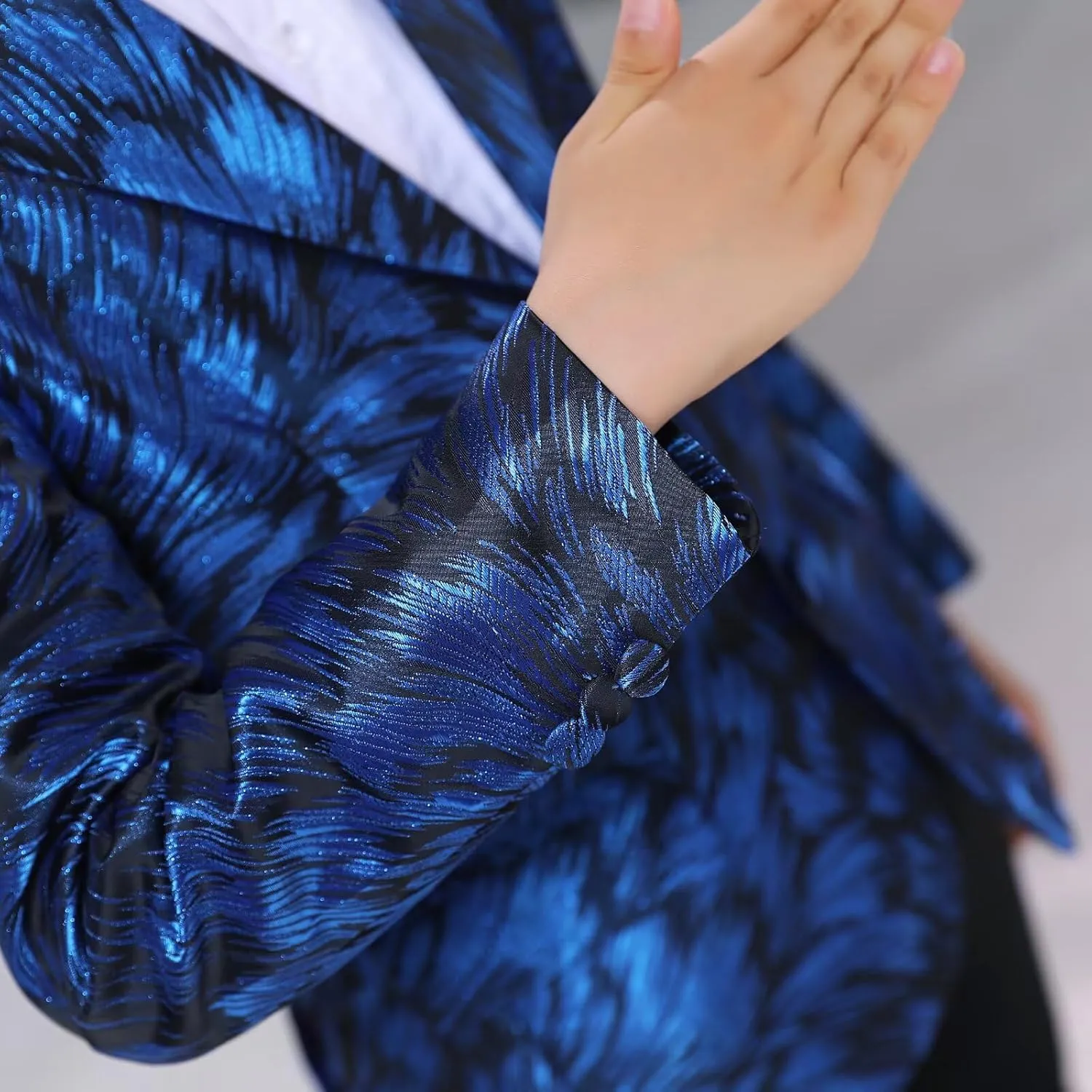 Boys Blazer Coat Slim Fit Jacket Formal Embroidery Suit Blazer for Kids Sport Coat Ring Bearer Outfit