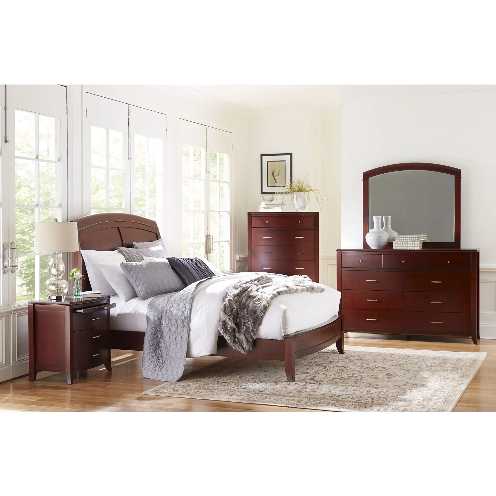 Brighton Charging Station Nightstand in Cinnamon