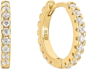 CAITLYNMINIMALIST Pave Huggie Classic Hoop | Lightweight Drop Dangle Charm Mini Huggie Hoop Earrings for Women Gift for Her