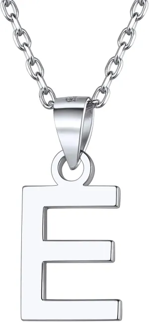 ChicSilver Initial Necklace 925 Sterling Silver Dainty Small Letter Pendant Personalized 26 Alphabet Necklace for Women, 18 Inch Chain (with Gift Box)