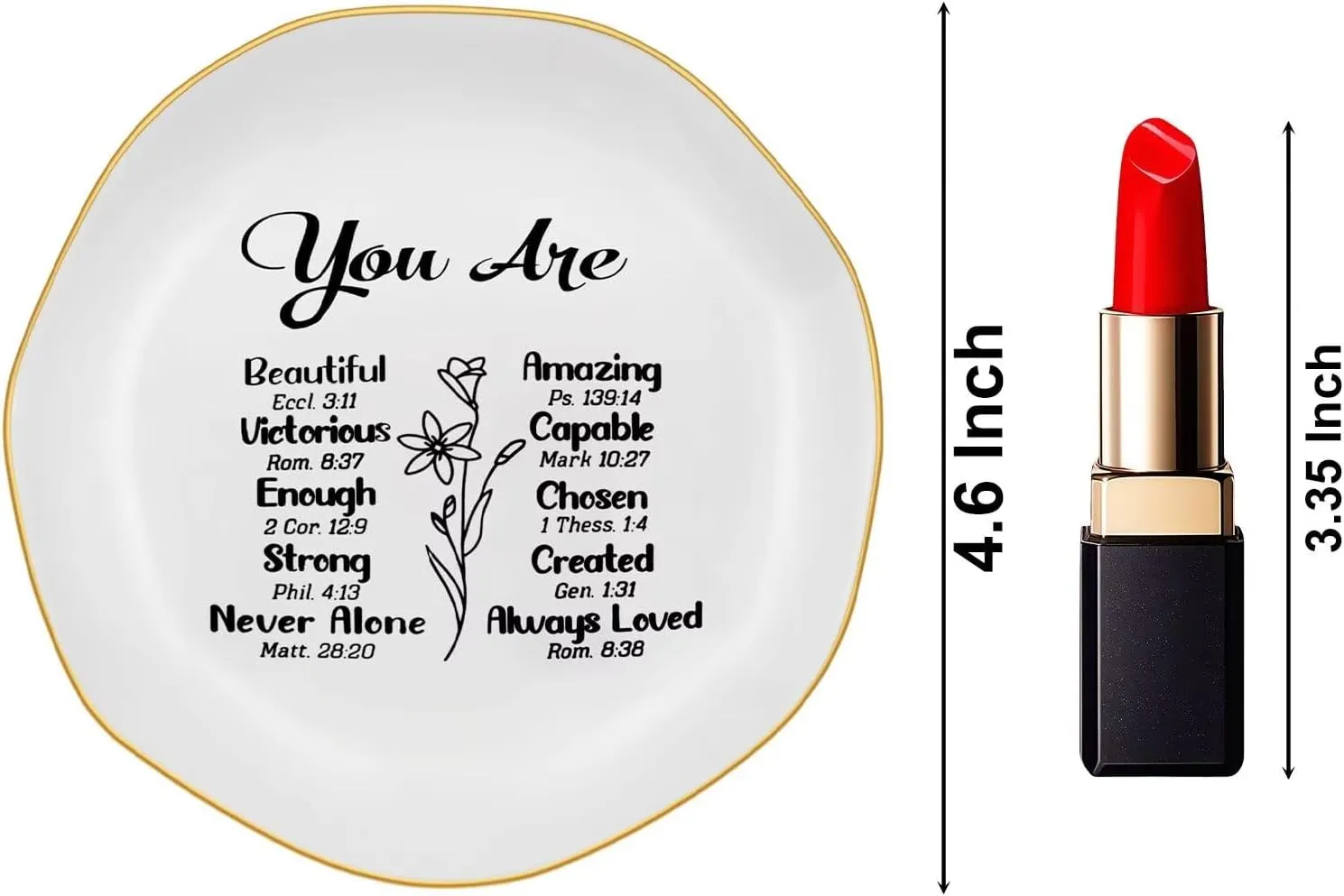 Christian Gifts for Women Trinket Jewelry Dish, Faith Religious Catholic Gifts for Women, Bible Verse Spiritual Birthday Gifts for Women, Gift for Mothers Day Christmas, Thanksgiving