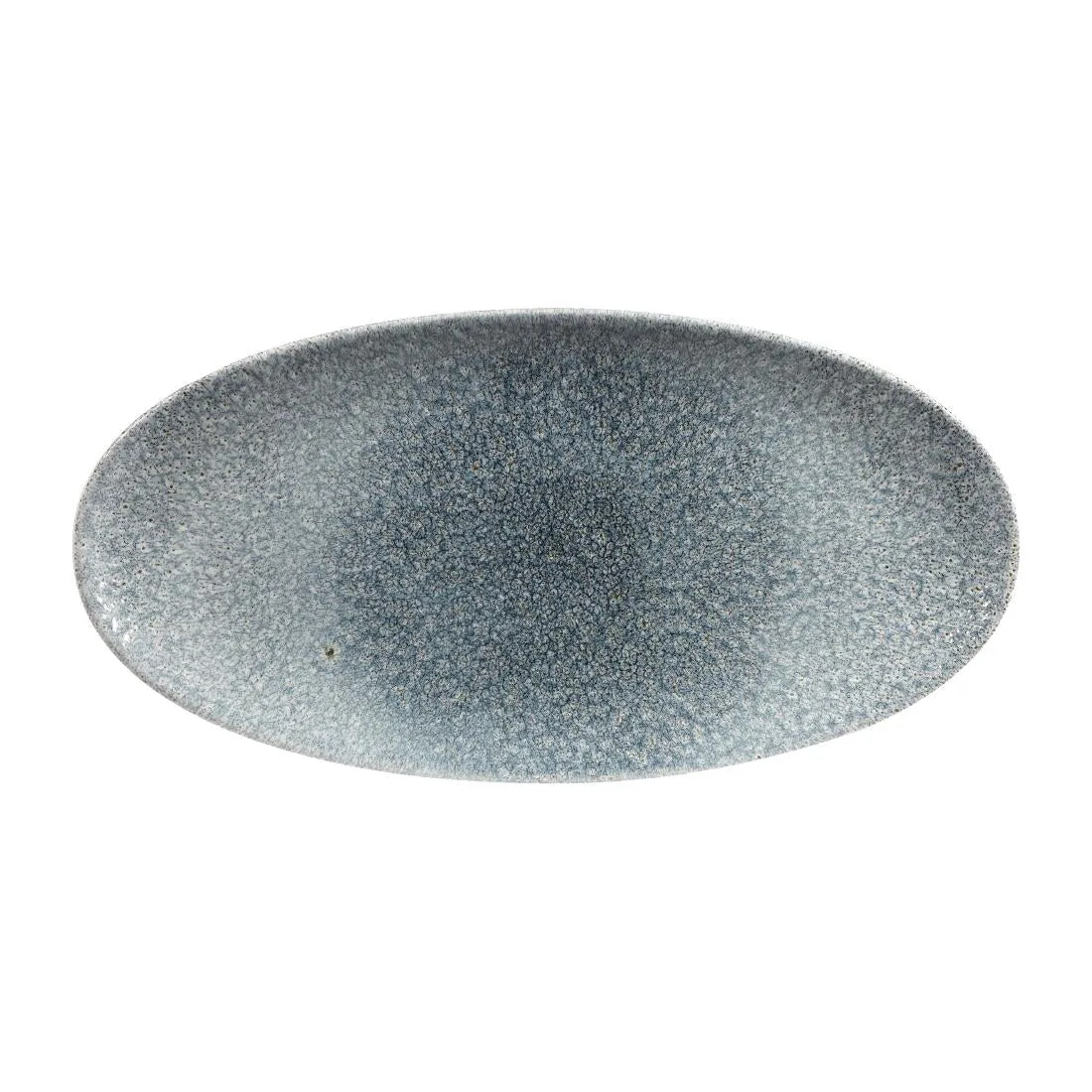 Churchill Studio Prints Raku Oval Plates Topaz Blue 347mm (Pack of 6)