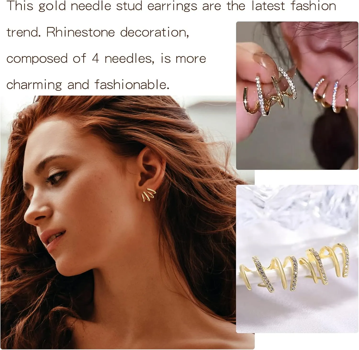 Claw Earrings for Women Trendy Stud Earrings Minimalist Huggie Warp Cuff Earrings Dainty Jewelry Gifts for Women
