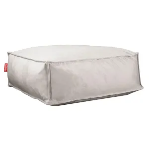 CloudSac 250 Memory Foam Ottoman Pouf - Velvet Silver