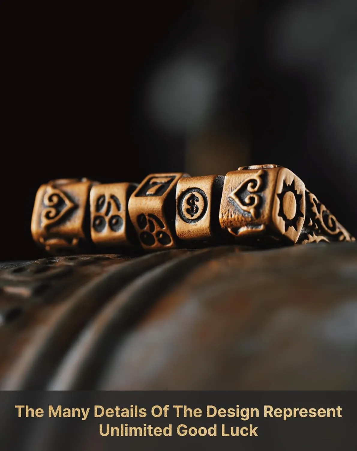 COPPERTIST.WU Slot Machine Ring Pendant  Vintage Brass Jewelry with Lucky Symbols, Interactive Mini Slot Machine Design, Four-Leaf Clover, Cherry, Number 7, Fun Gift for Trendsetters