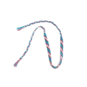 Cotton Candy Friendship Bracelet - Handmade Woven Anklet