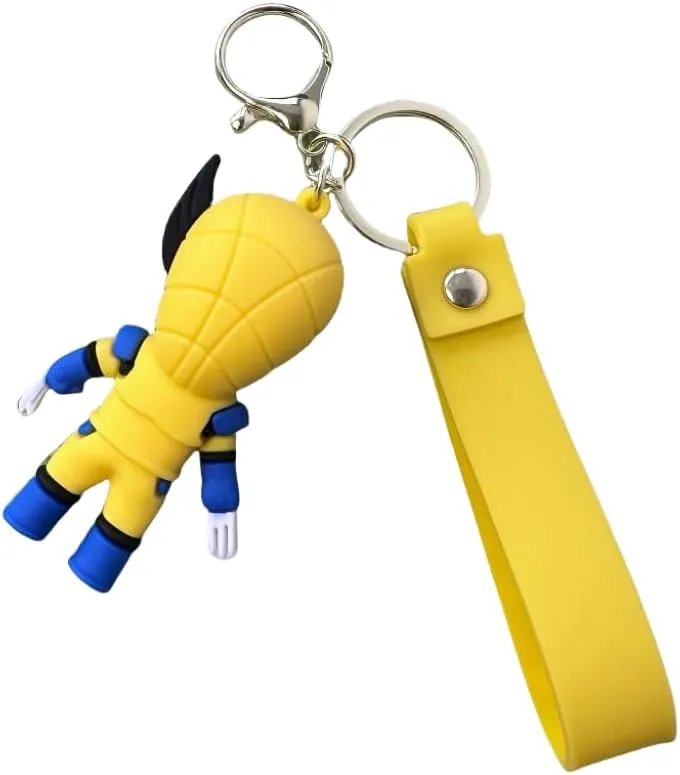 Cute Keychain, 3D Cartoon Silicone Charm Keychain, Deadpool and Wolverine, Book Bag Charm Decoration
