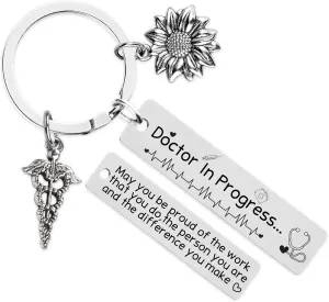 Doctor Medical Students Gifts Keychain - Women Men Doctor's Gift, Key Chains for Future New Doctors, Md Med Student